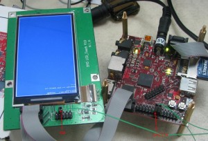 Beagleboard with LCD Touch Panel