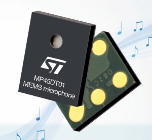 mp45dt01 digital microphone to eliminate noise in M2M applications