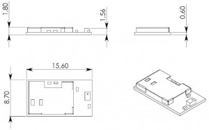 PAN1026 Dual Mode Bluetooth dimensions 