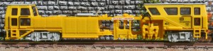 Heavy machine on railway