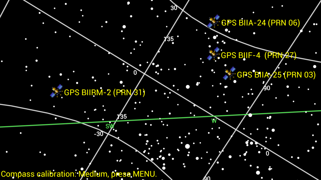 GPS satellites on sky (Hannover, Germany)