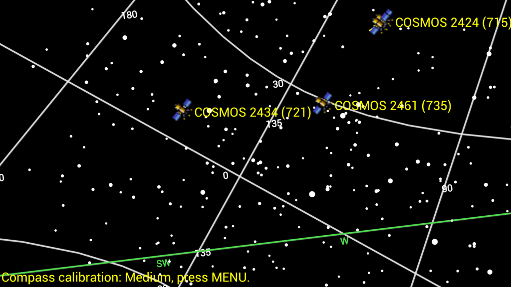 Glonass satellites on sky (Hannover, Germany)