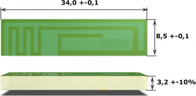 Size of embedded LTE antenna 