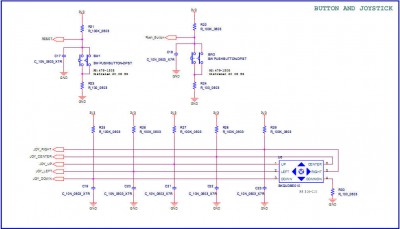 Buttons and joystick interface on 6LoWPAN evaluation kit