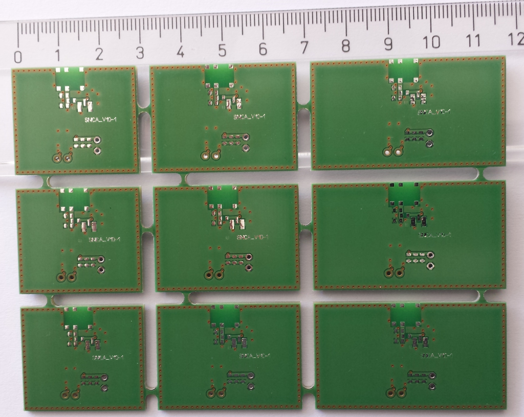 GPS chip loop antenna - test PCB - top