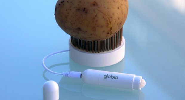 GLOBIO BLE beacon powered by German potato