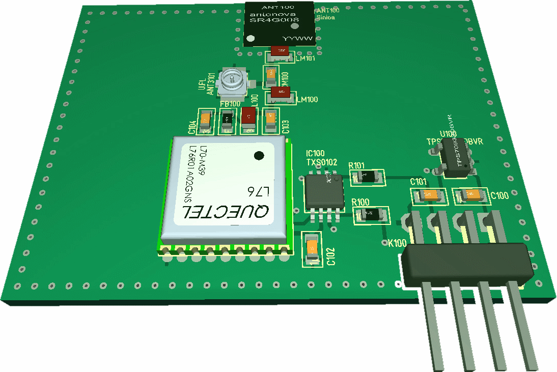 GNSS GPS antenna test PCB