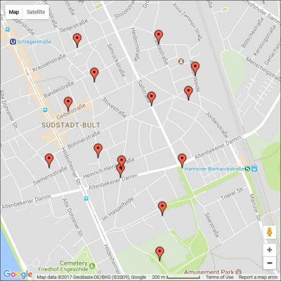 Smart waste bins – waste bin collection points in Hanover Suedstadt