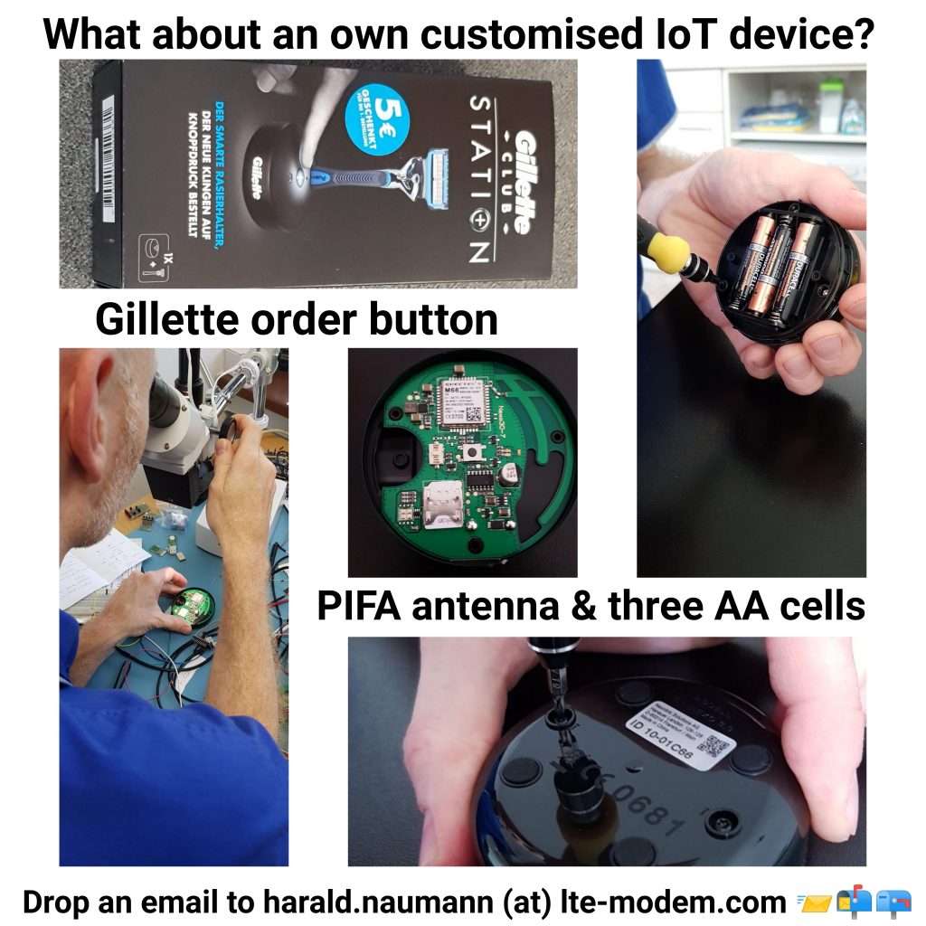 Opening of the Gilette order button